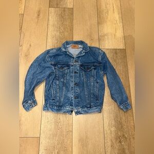 Vintage LEVIS Blue Denim Jean Jacket 57508-0214 MADE IN USA Red Tab Womens Large